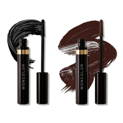 WONCOLOR Eye Color Enhancing Duo - Swipe-n-Line Instant Eye Perfecting Stick & Volumizing Longwear Mascara