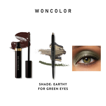 WONCOLOR Eye Color Enhancing Duo - Swipe-n-Line Instant Eye Perfecting Stick & Volumizing Longwear Mascara