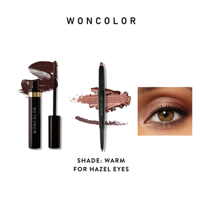 WONCOLOR Eye Color Enhancing Duo - Swipe-n-Line Instant Eye Perfecting Stick & Volumizing Longwear Mascara
